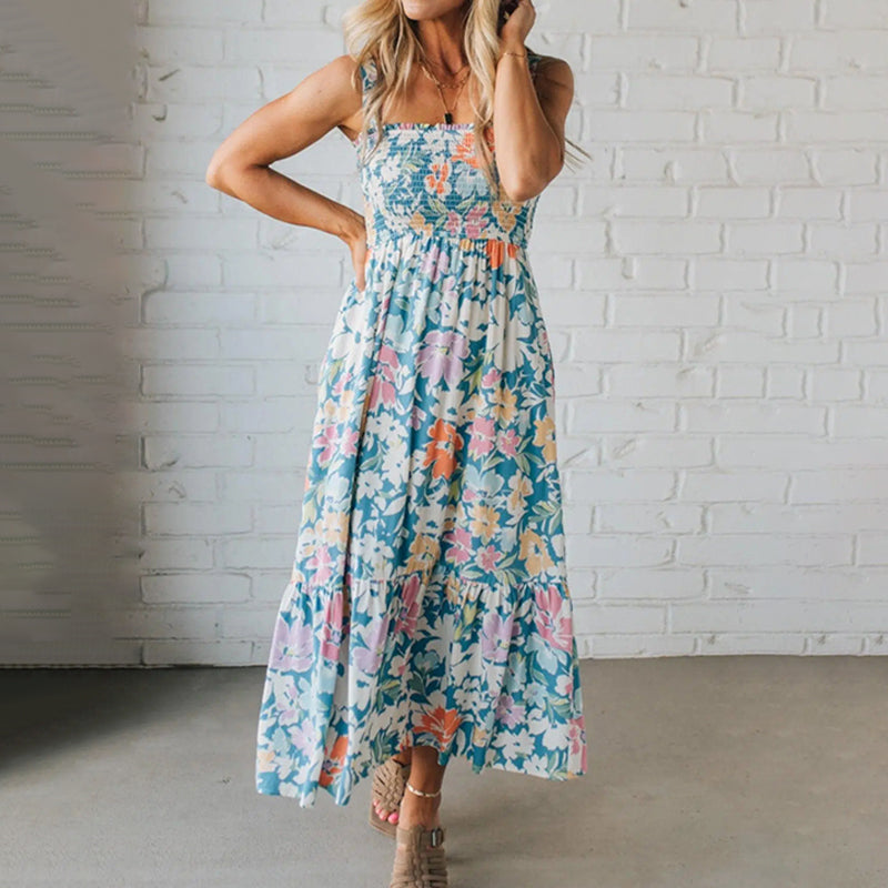 Elira Bloom Women’s Strappy Dress – Floral Elegant Summer Party Style