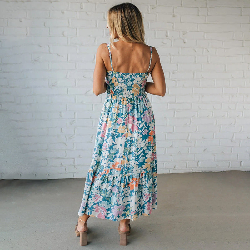 Elira Bloom Women’s Strappy Dress – Floral Elegant Summer Party Style