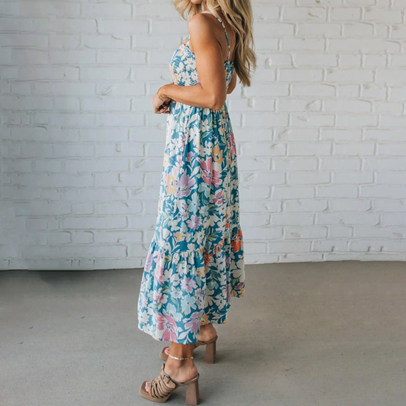 Elira Bloom Women’s Strappy Dress – Floral Elegant Summer Party Style
