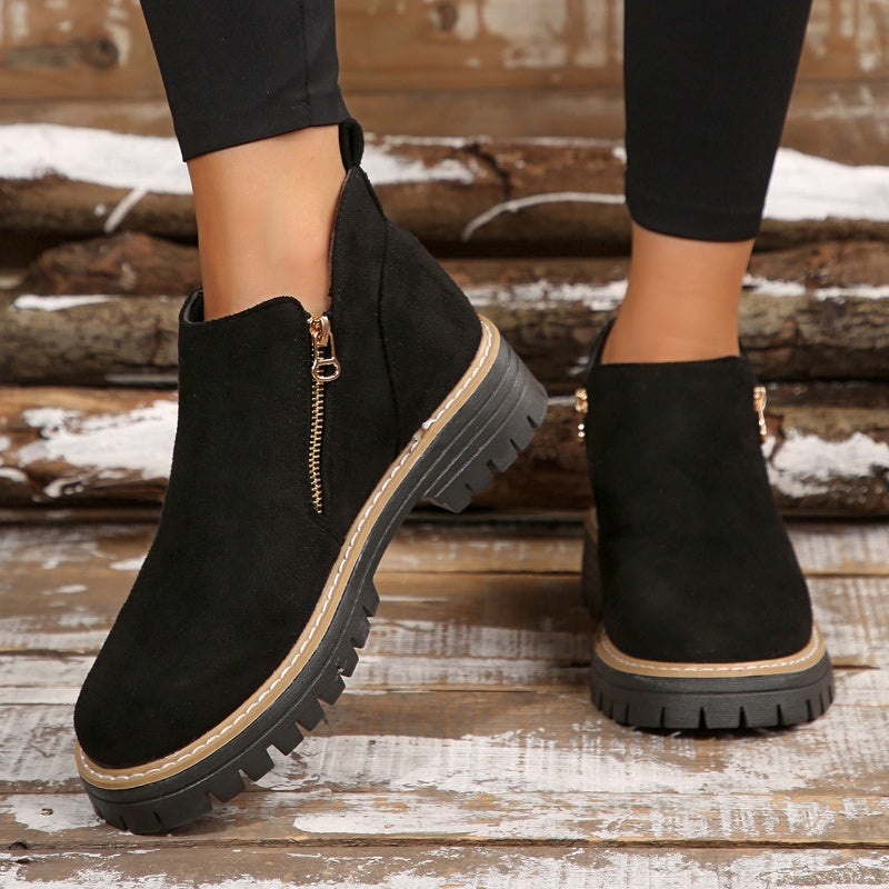 Women's Ankle Boots - Comfortable Everyday Cold Weather Footwear