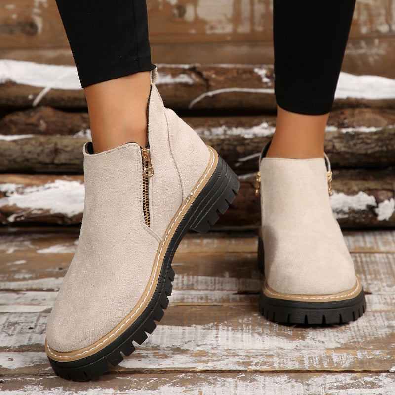 Women's Ankle Boots - Comfortable Everyday Cold Weather Footwear