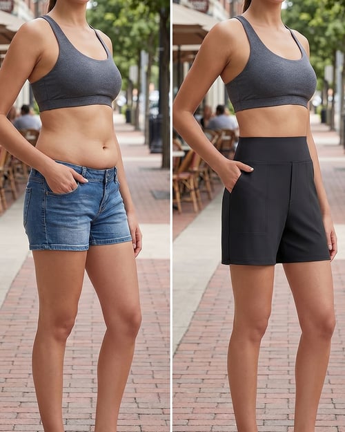Women's High-Waist Pocket Shorts - Easy Casual Summer Style